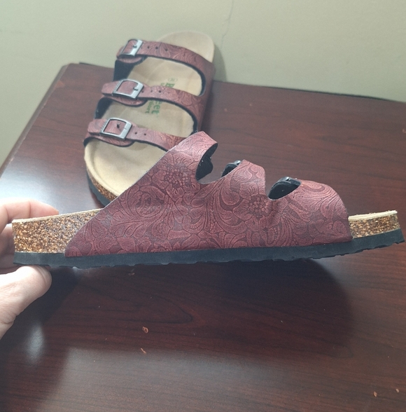 Biofeet Burgundy Total Comfort Sandals - Picture 8 of 8